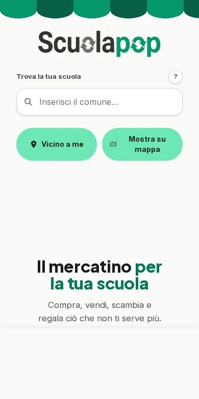Scuolapop.it, vista mobile